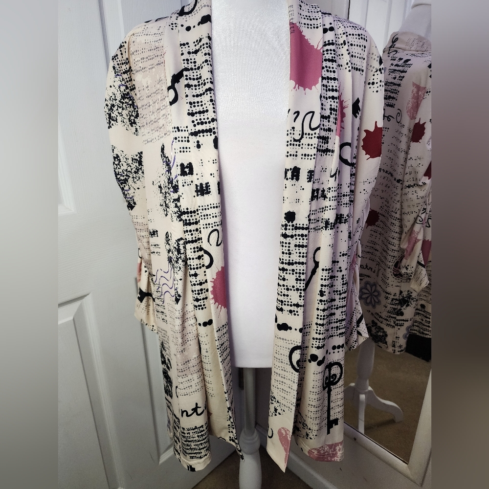 Lily By Firmiana Women's Graphic Blazer Size 1XL
